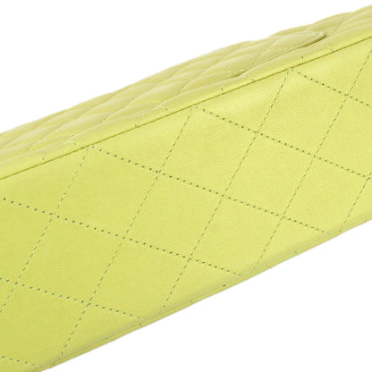 Chanel * 2011 Green Lambskin Medium Classic Double Flap Shoulder Bag