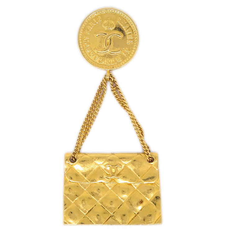 Chanel Bag Brooch Pin Gold 25