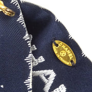 Chanel Bow Brooch Pin Navy