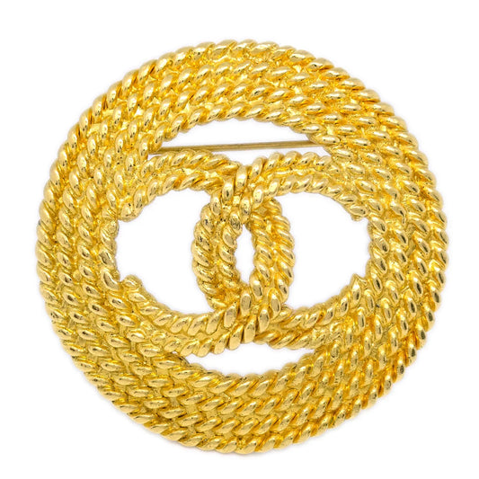 Chanel Medallion Brooch Pin Gold 28