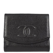 Chanel Black Caviar Bifold Wallet Purse