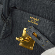 Hermes 2005 Blue Indigo Epsom Haut a Courroies 32 Handbag
