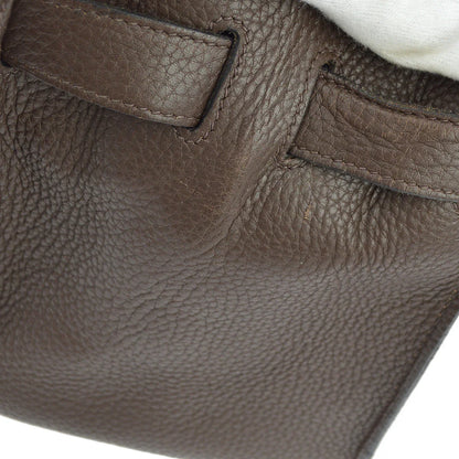 Hermes 2009 Brown Taurillon Clemence Jypsiere 34 Shoulder Bag