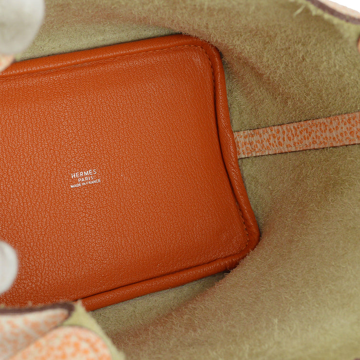 Hermes 2003 Orange Dalmatian Picotin PM Handbag