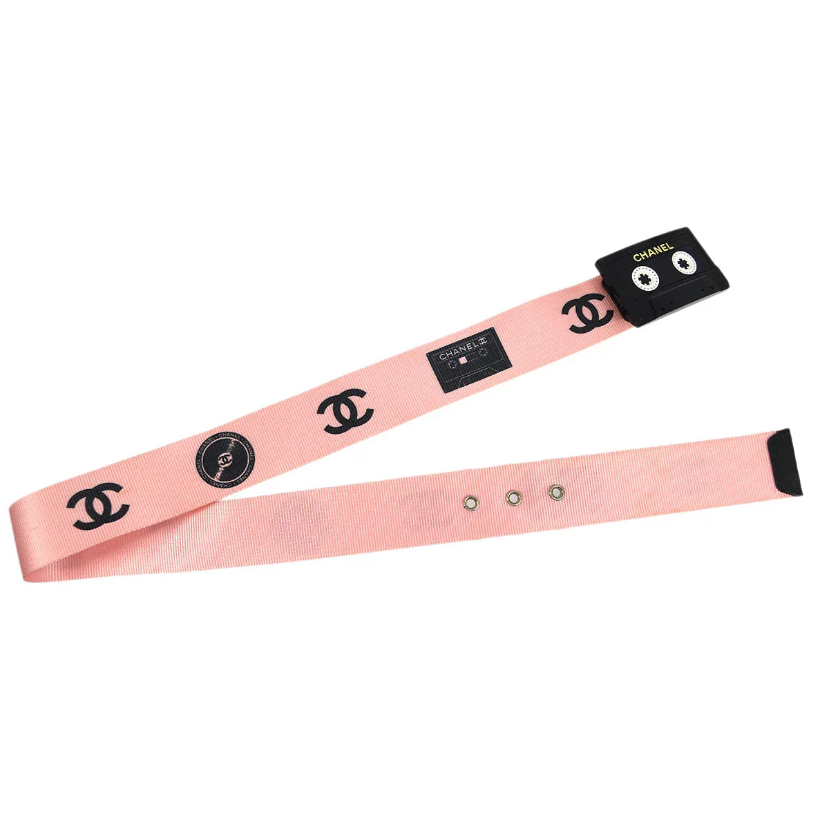 Chanel Cassette Tape Belt Pink 04P #75/30