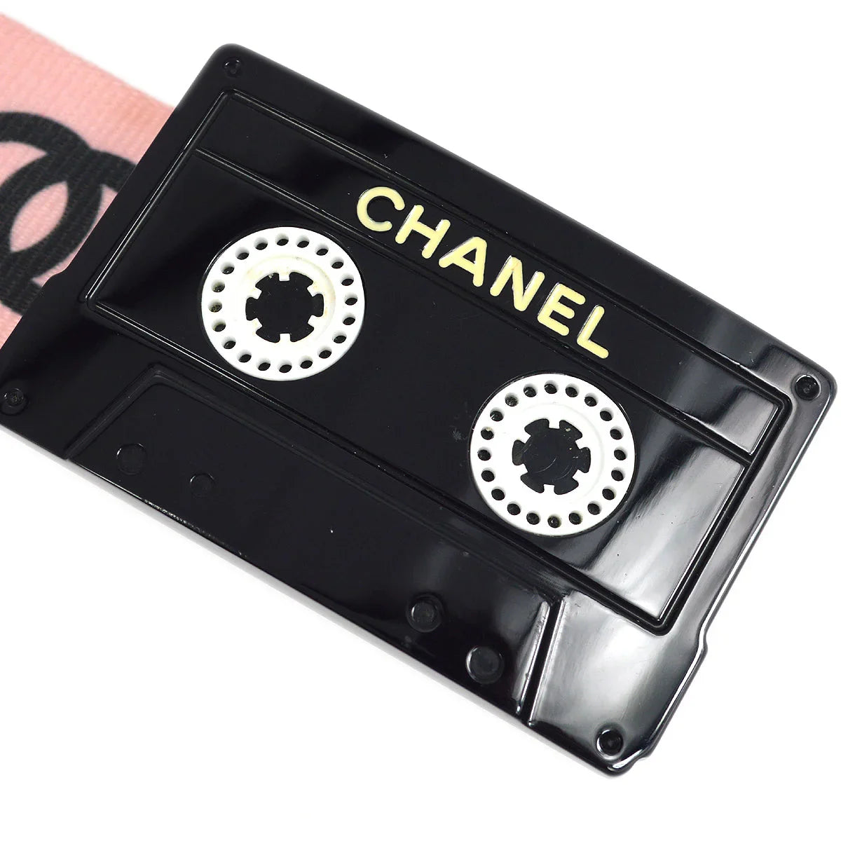 Chanel Cassette Tape Belt Pink 04P #75/30