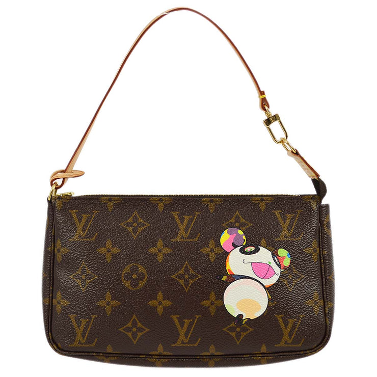 Louis Vuitton 2004 Monogram Panda Pochette Accessoires Handbag M51981