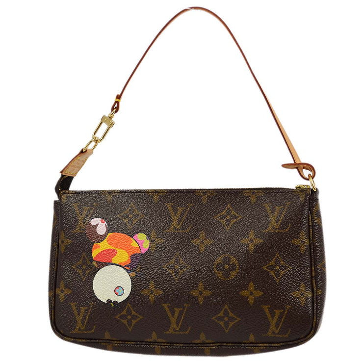 Louis Vuitton 2004 Monogram Panda Pochette Accessoires Handbag M51981