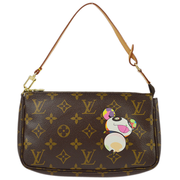 Louis Vuitton 2004 Monogram Panda Pochette Accessoires Handbag M51981