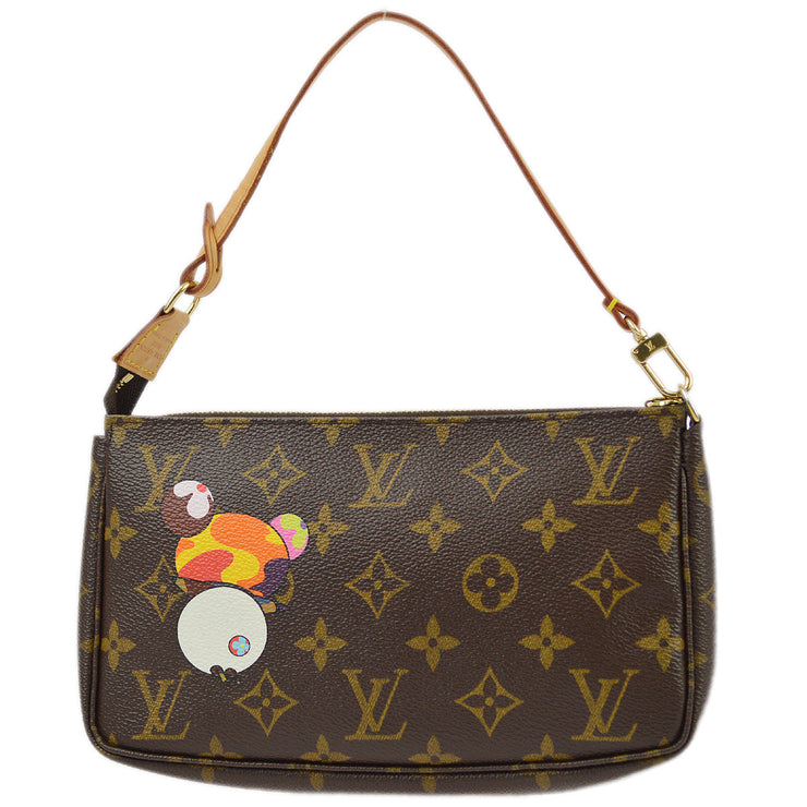 Louis Vuitton 2004 Monogram Panda Pochette Accessoires Handbag M51981