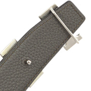 Hermes Black Box Calf Constance Reversible Belt #85 Small Good