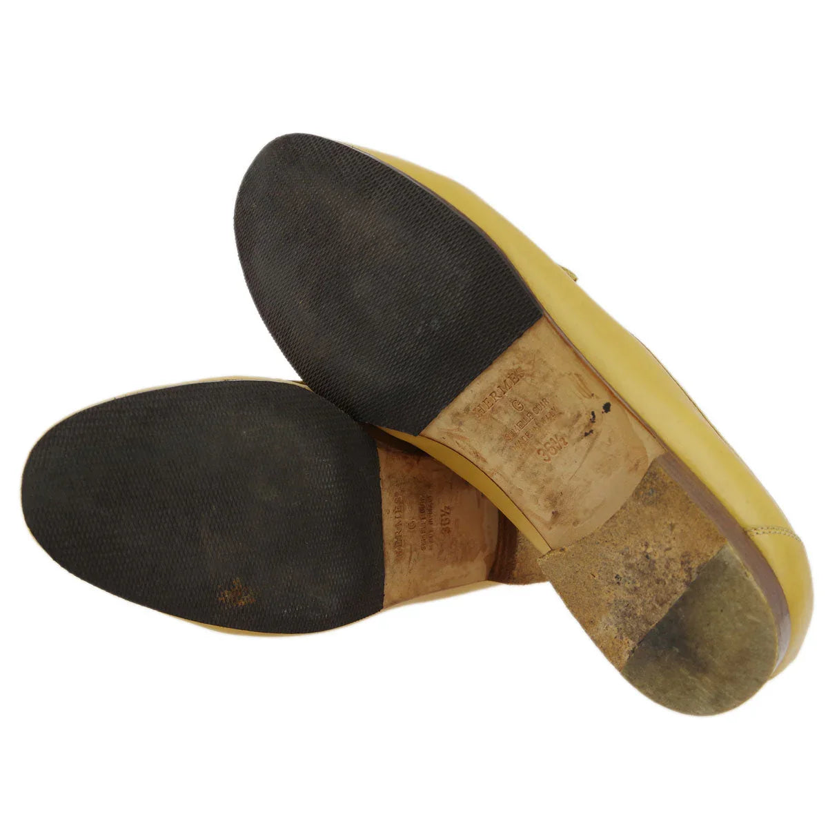 Hermes Beige Constance Loafers Shoes #36 1/2