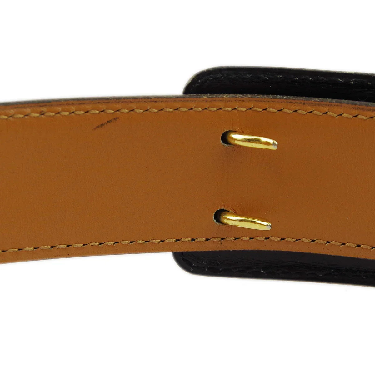 Hermes 1981 Horse Carriage Belt Black #70 Small Good