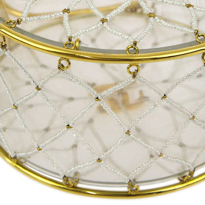 Chanel Clear Beaded Round Party Handbag