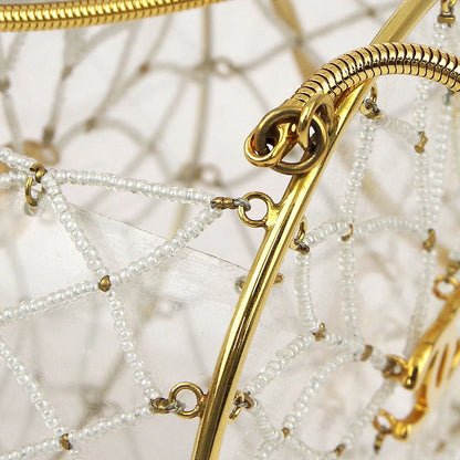 Chanel Clear Beaded Round Party Handbag