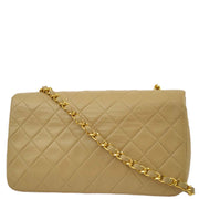 Chanel 1989-1991 Lambskin Turnlock Small Full Flap Bag