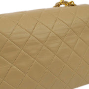 Chanel 1989-1991 Lambskin Turnlock Small Full Flap Bag