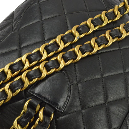 Chanel 1994-1996 Black Lambskin Large Duma Backpack