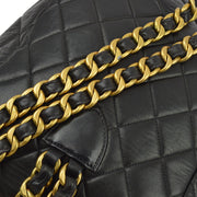 Chanel 1994-1996 Black Lambskin Large Duma Backpack