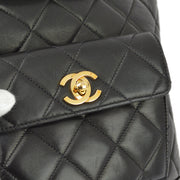 Chanel 1994-1996 Black Lambskin Large Duma Backpack