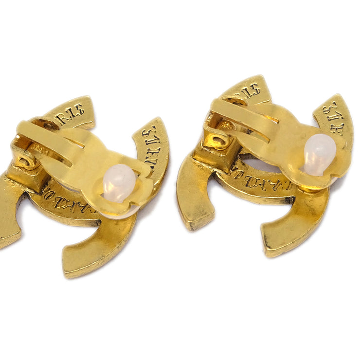 Chanel CC Earrings Clip-On Gold 99A