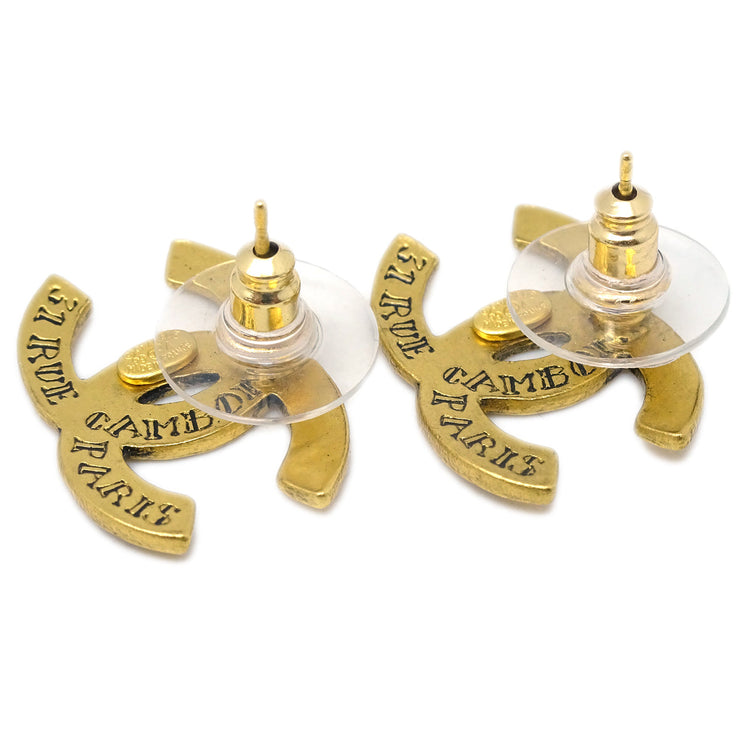 Chanel Piercing Earrings Gold 99A