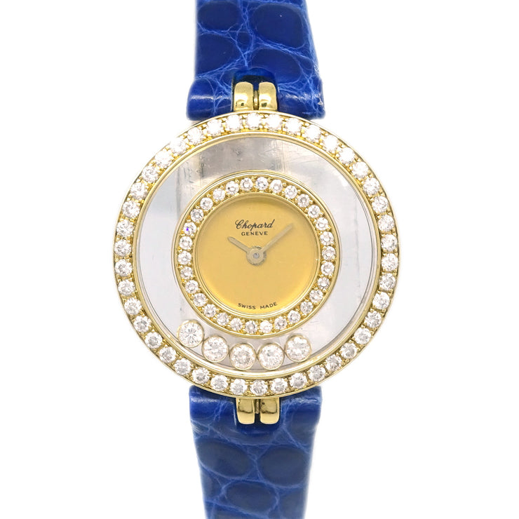ショパール ハッピーダイヤモンド 腕時計 Ref.132767 18KWG クロコダイル