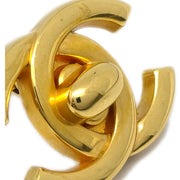 Chanel CC Turnlock Earrings Clip-On Gold Small 96P