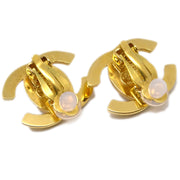 Chanel CC Turnlock Earrings Clip-On Gold Small 96P