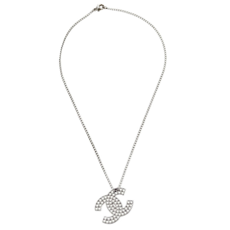 Chanel Silver Chain Necklace Pendant 03P