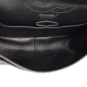 Chanel Silver Lambskin 2.55 Classic Double Flap Shoulder Bag