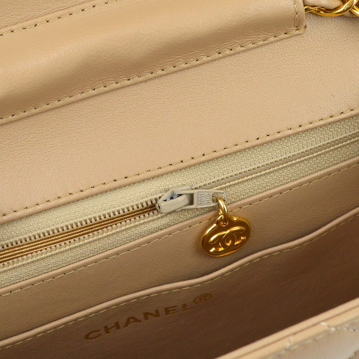 Chanel * Beige Lambskin 2way Handbag