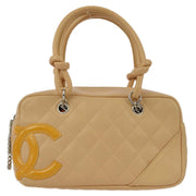 Chanel Beige Calfskin Cambon Ligne Handbag