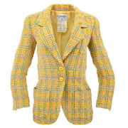 Chanel Fall 1994 single-breasted tweed boucle jacket #34
