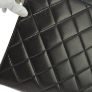 Chanel Black Lambskin Briefcase Business Handbag