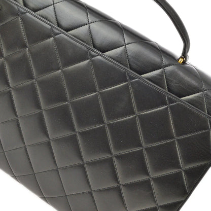 Chanel 1994-1996 Black Lambskin Briefcase Business Handbag