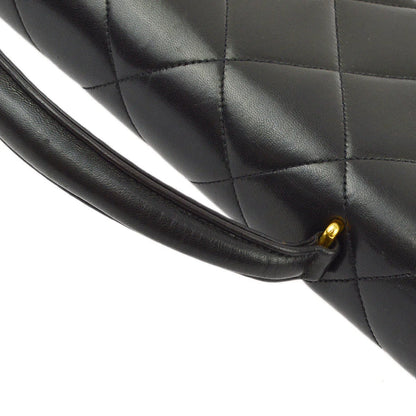 Chanel 1994-1996 Black Lambskin Briefcase Business Handbag
