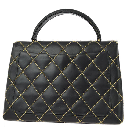 Chanel 2004-2005Black Calfskin Wild Stitch Kelly 30