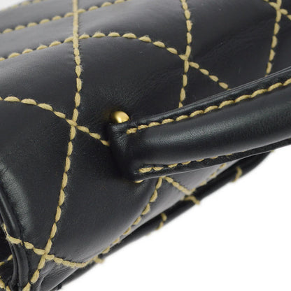 Chanel 2004-2005Black Calfskin Wild Stitch Kelly 30