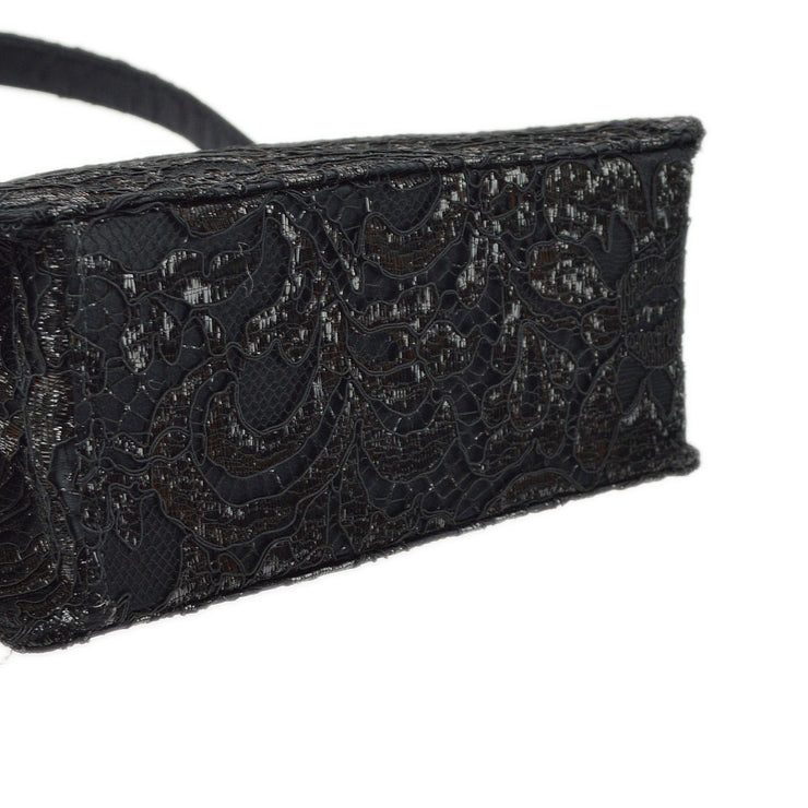Chanel 1997-1999 Satin Lace Double Sided Turn lock Handbag