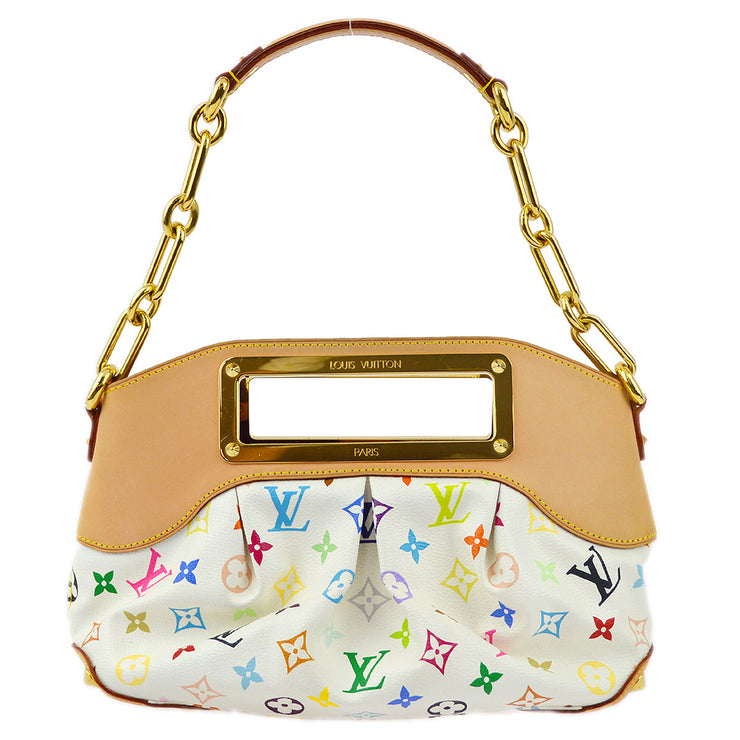 Louis Vuitton 2009 White Monogram Multicolor Judy PM Handbag M40257