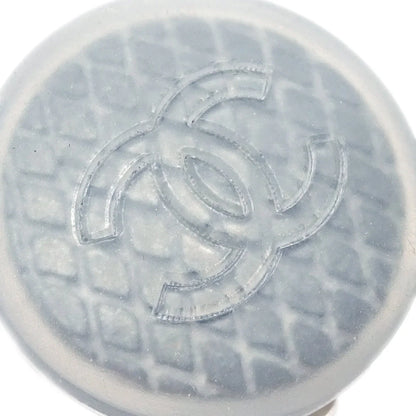 Chanel Button Earrings Clip-On Gray 99S