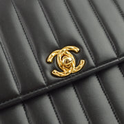 Chanel Black Lambskin Mademoiselle Chain Shoulder Bag