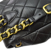 Chanel Black Lambskin Duma Backpack Small