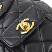 Chanel Black Lambskin Duma Backpack Small