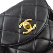 Chanel Black Lambskin Duma Backpack Small