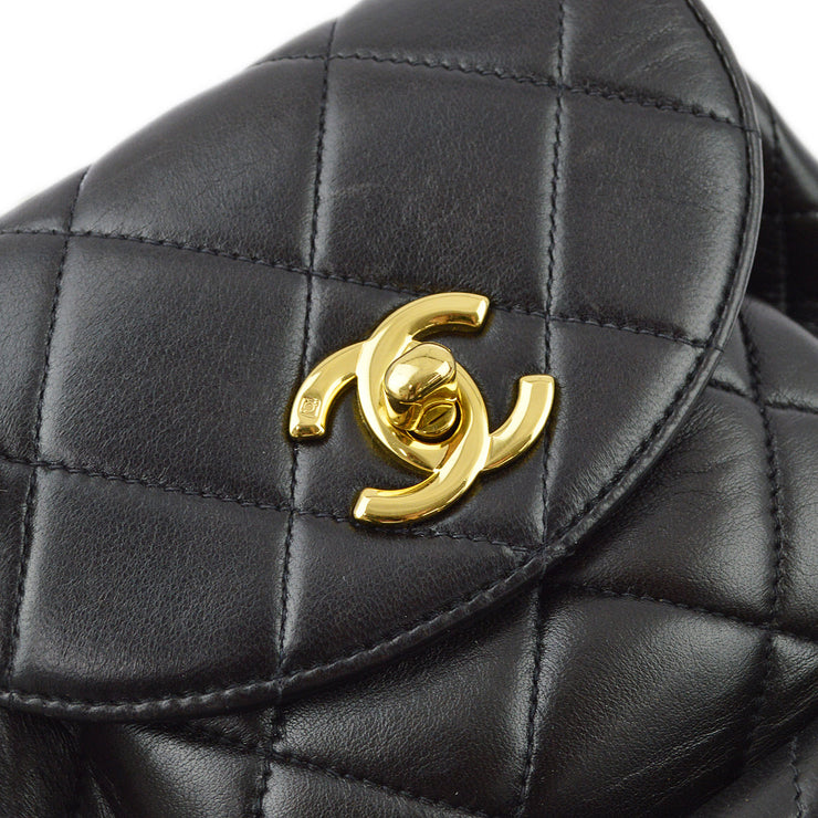 Chanel Black Lambskin Duma Backpack Small