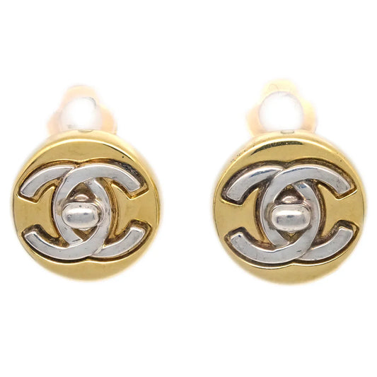 Chanel Turnlock Earrings Clip-On Gold 97A