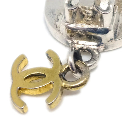 Chanel Silver Dangle Earrings Clip-On 97P