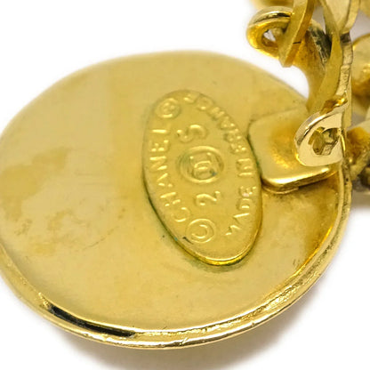 Chanel Gold Dangle Earrings Clip-On 25
